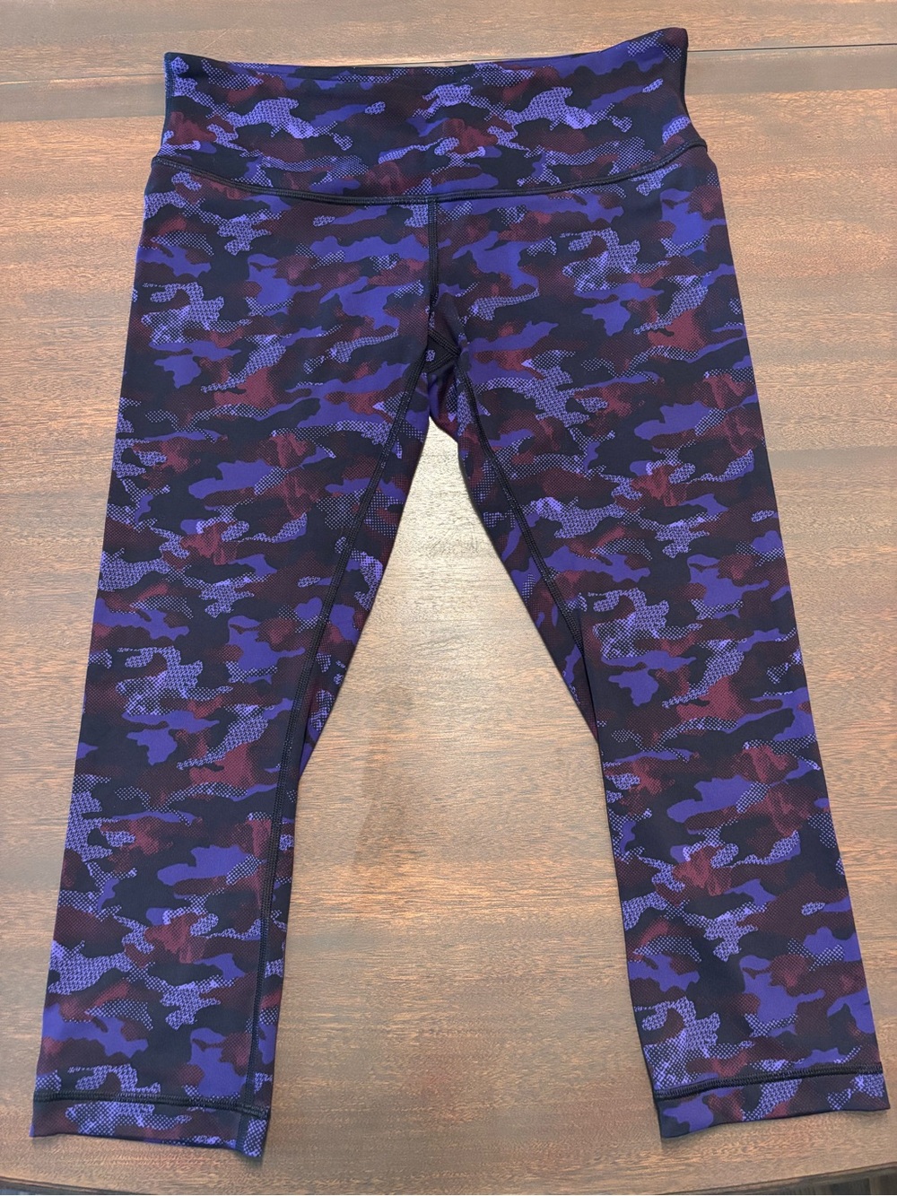 Lululemon Purple Camp Wunder Under Crop Leggings | Size 8